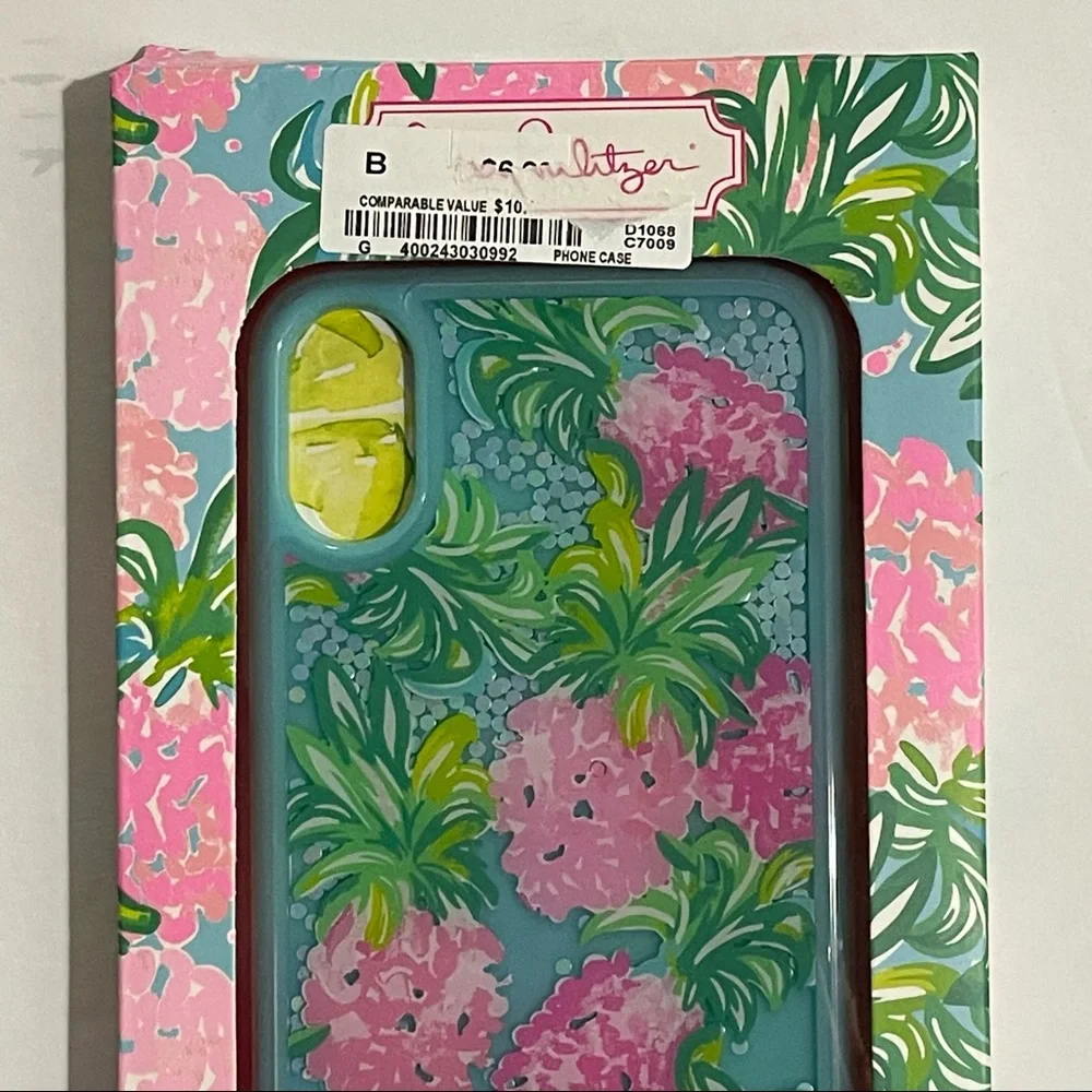 Lilly Pulitzer iPhone X/XS glitter case in Pineapple Shake new